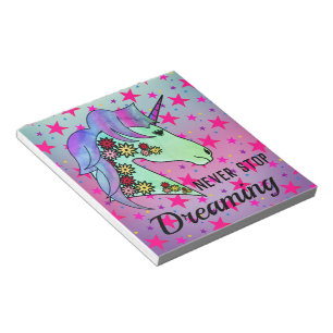 Motivation träumen Unicorn Happy Calm Notizblock