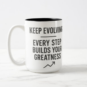 Motivation Weiterentwickeln Zweifarbige Tasse