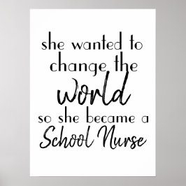 Motivation Zitat für Schulkrankenpfleger: Veränder Poster