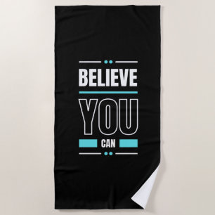 Motivation Zitat Trendy und positiver Text Strandtuch