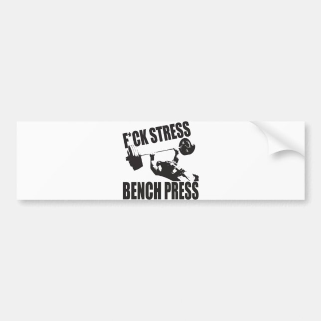 Motivation zum Anheben - F*CK-Stress, Drucktaste Autoaufkleber (Vorne)
