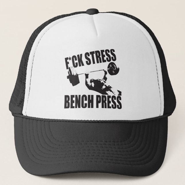 Motivation zum Anheben - F*CK-Stress, Drucktaste Truckerkappe (Vorderseite)