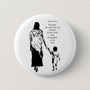 Motivational Bible Scripture Psalm Quote Button