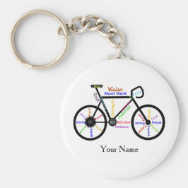 Motivational Bike, Cycle, Biking Sport Custom Name Schlüsselanhänger