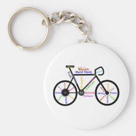 Motivational Bike, Cycle, Biking, Sport Words Schlüsselanhänger
