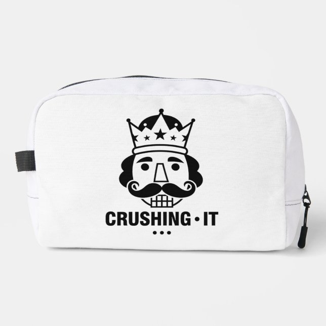 Motivational Crushing It Daily Hustle Mindset Succ Waschbeutel (Vorderseite)