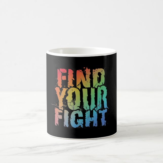 Motivational Find Your Fight Quote Art Kaffeetasse (Mittel)