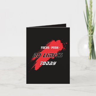 Motivational Fitness Black Birthday Karte