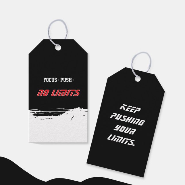 Motivational Fitness Black Geschenkanhänger (Von Creator hochgeladen)