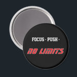 Motivational Fitness Magnet<br><div class="desc">Modern motivational designed to inspire focus and energy during workouts.
The motivational words like Focus,  Push,  and No Limits create a powerful reminder to stay determined and keep moving toward your goals.
A stylish and functional hat for athletes,  fitness lovers,  and anyone building a healthy lifestyle.</div>