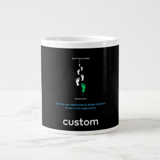 Motivational Focus Steps Ahead Quote – Minimalist  Jumbo-Tasse