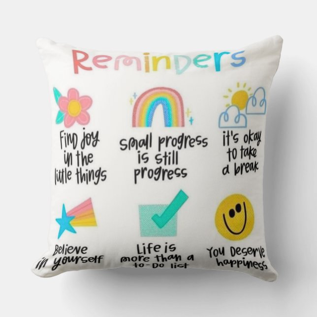  Motivational & Functional Home Decor Cushion Kissen (Vorderseite)
