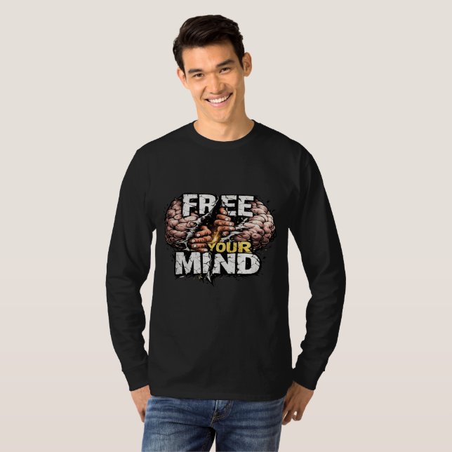 Motivational Graphic Long Sleeve T-Shirt for Men (Vorne ganz)