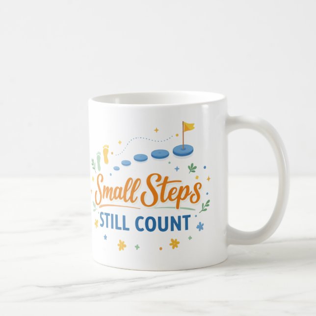 Motivational Growth Quote Typography Kaffeetasse (Rechts)