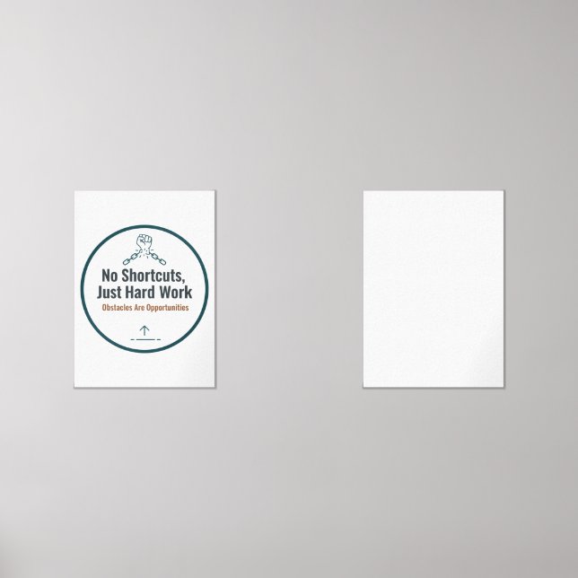 Motivational Hard Work Quote Design – No Shortcuts (Recto)
