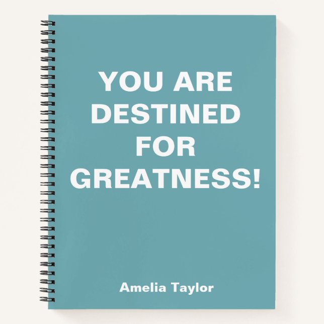 Motivational Inspirational Quote Personalized Name Notizbuch (Vorderseite)