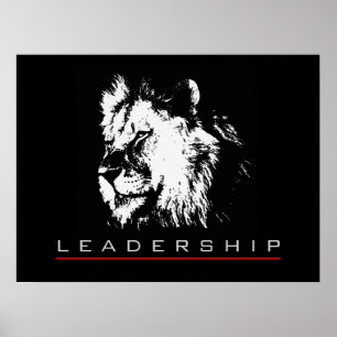 Motivational Leadership Courage Lion Poster Imprim