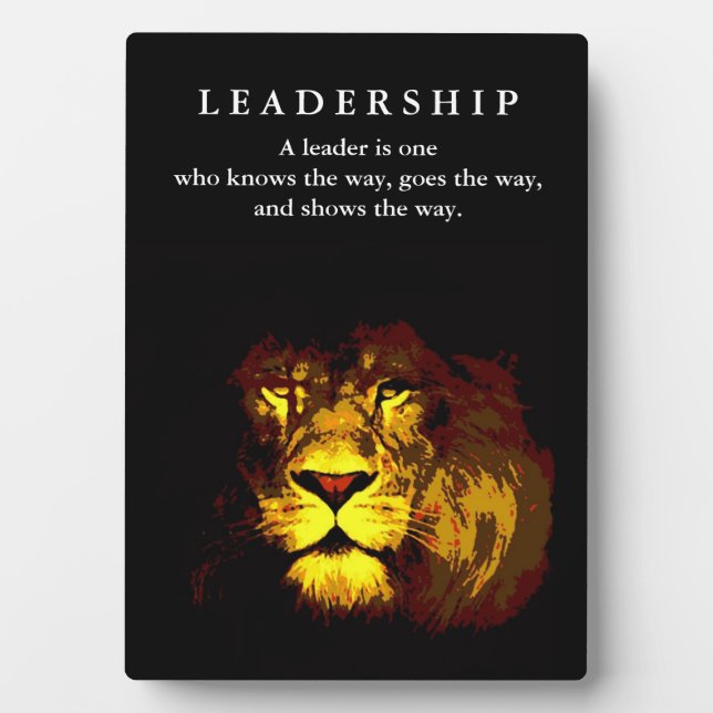Motivational Leadership Lion Fotoplatte (Vorderseite)