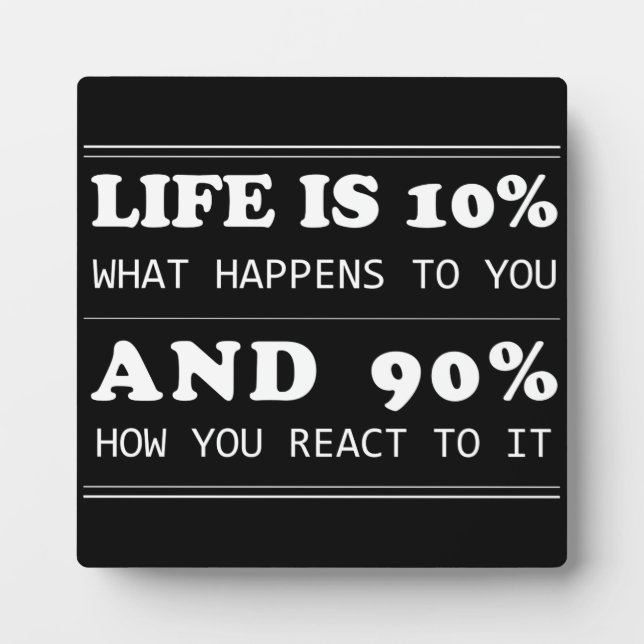 motivational Life Inspirational Typography Fotoplatte (Vorderseite)