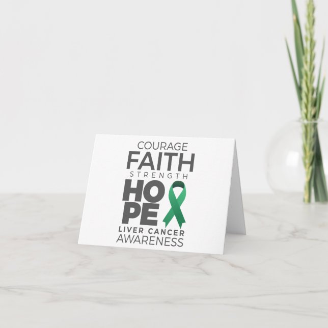 Motivational Liver Cancer Awareness Sayings Dankeskarte (Vorderseite)