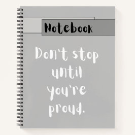 Motivational Minimalist Printable Spiral Notebook Notizbuch