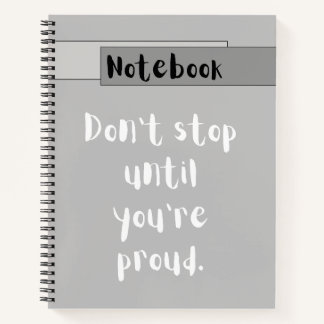 Motivational Minimalist Printable Spiral Notebook Notizbuch