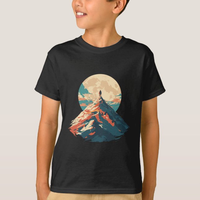 Motivational Mountain Peak Climbing Design - Natur T-Shirt (Vorderseite)