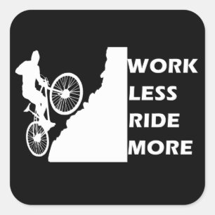 Motivational Mountainbiken - Lustiges Fahrrad-Zita Quadratischer Aufkleber