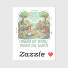 Motivational Peace of Mind, Peace on Earth Design Aufkleber