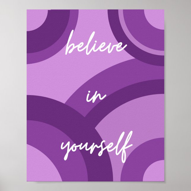 Motivational Poster Believe in Yourself Geometric (Vorne)
