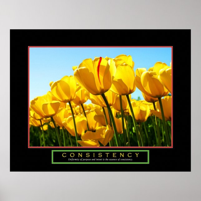 Motivational Poster - "Consistency" - 22"x28" (Vorne)