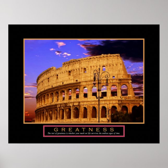 Motivational Poster "Greatness" 22x28 (Vorne)