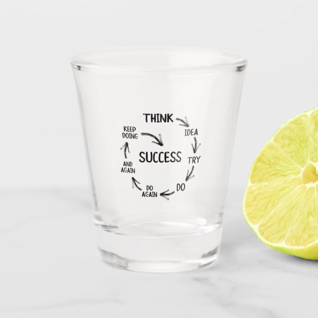 Motivational quote mindset mentor coach teachers schnapsglas (Vorderseite)