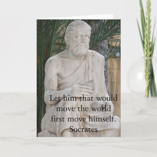 Motivational Quote Sokrates Karte (Vorderseite)