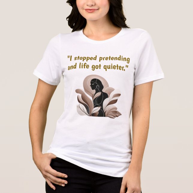 Motivational Quote T-Shirt Tri-Blend Shirt (Vorderseite)