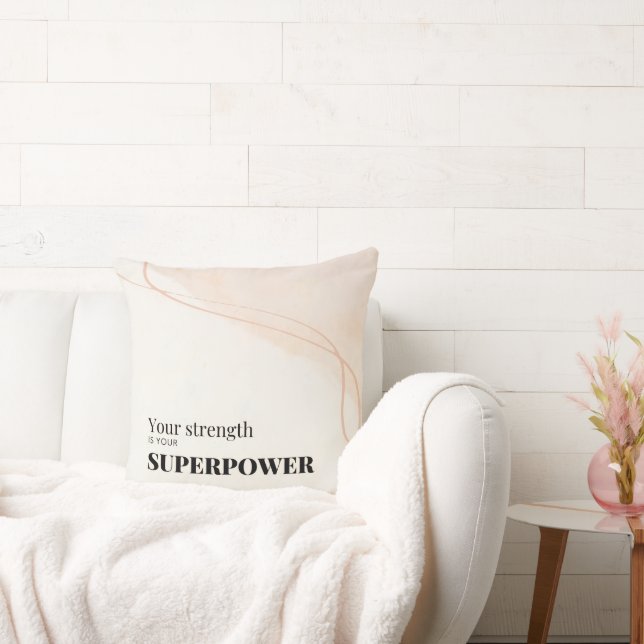 Motivational Quote Throw Pillow Kissen (Liege)