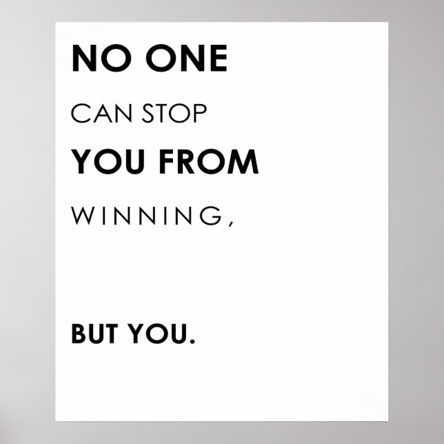 Motivational Quotes about Success and Winning Poster (Vorne)