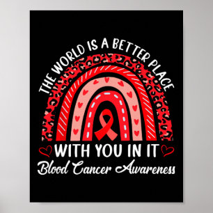 Motivational Rainbow Blutkrebs-Bewusstseinsmonat Poster