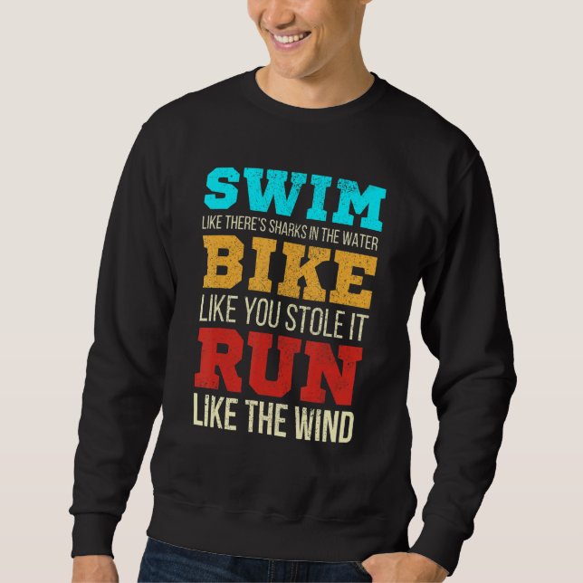 Motivational Sport Triathlete Athletics Triathlon Sweatshirt (Vorderseite)