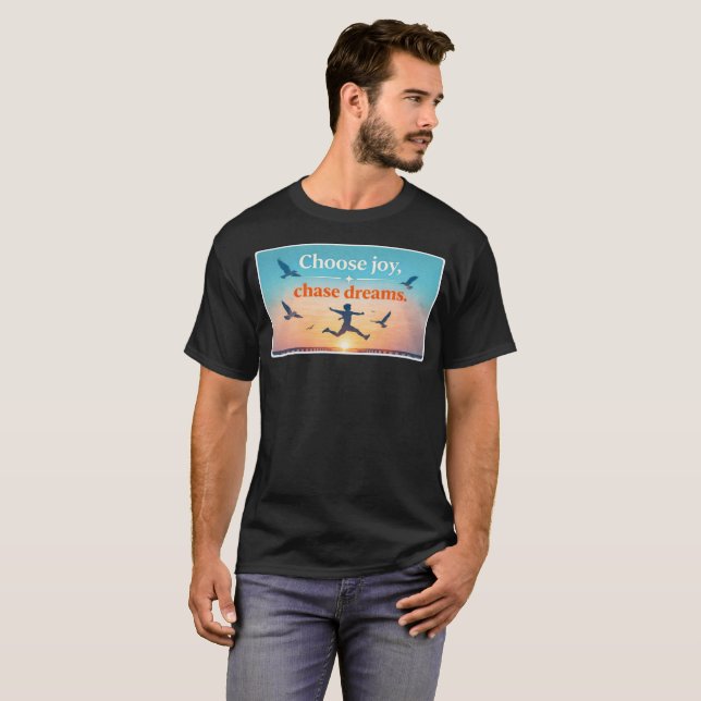 Motivational Sunset Quote Art T-Shirt (Vorne ganz)