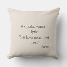 Motivational typography  elegant quote  kissen