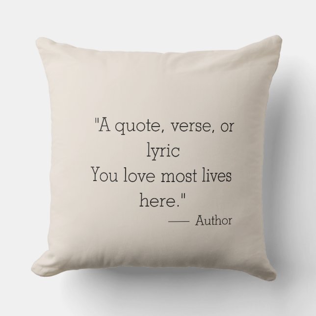 Motivational typography  elegant quote  kissen (Vorderseite)