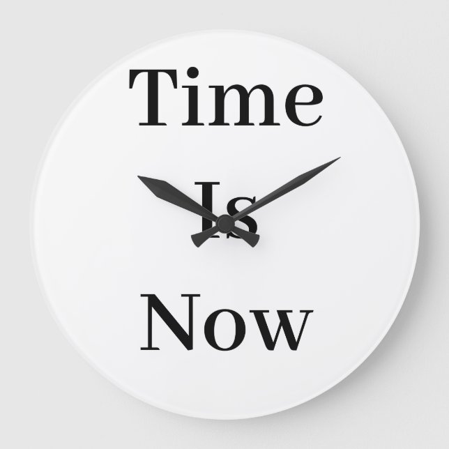 Motivational Wall Clock Große Wanduhr (Vorderseite)