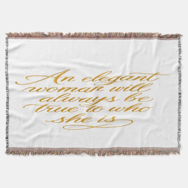Motivational Women's Quote Blanket Decke (Vorderseite)