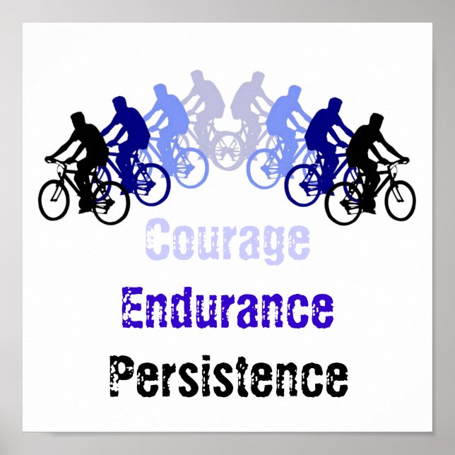 Motivational Words, Biking, Cycling, Bike Poster (Vorne)