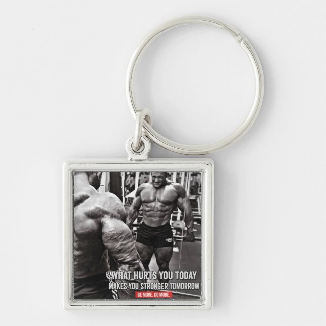 Motivationale Fitness Gym Schlüsselanhänger (Vorne)