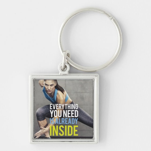 Motivationale Fitness Gym Schlüsselanhänger (Vorne)