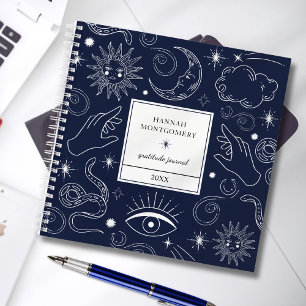 Motivationaler himmlischer Mystizismus-Dankbarkeit Notizbuch