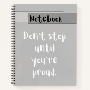 Motivationaler minimalistischer druckbarer Spiralb Notizbuch