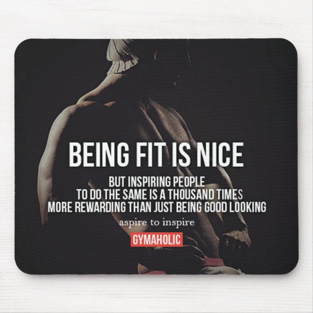 Motivationales Fitness Gym Mousepad (Vorne)